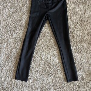Express black faux leather leggings